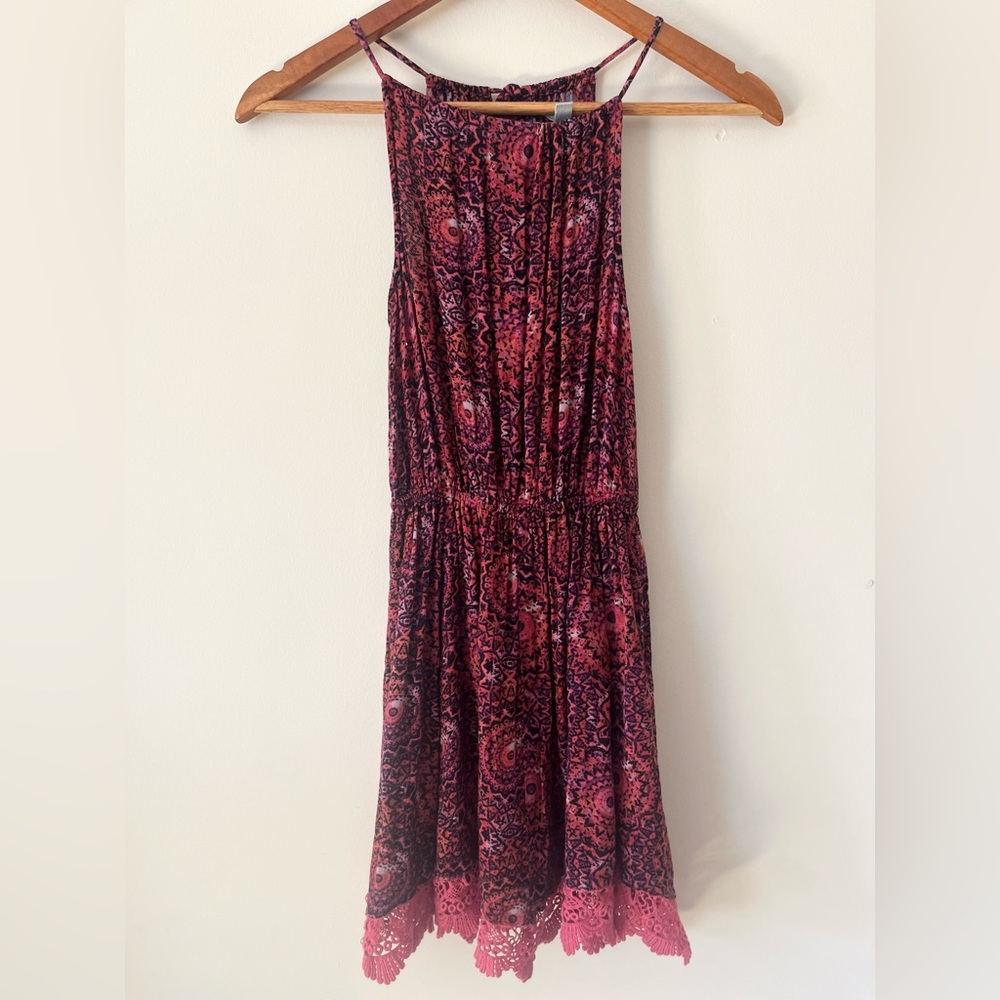 Ecote Casual A-Line High Neck Dress Size X-Small